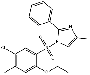 1-(5-chloro-2-ethoxy-4-methylphenyl)sulfonyl-4-methyl-2-phenylimidazole,898655-04-4,结构式