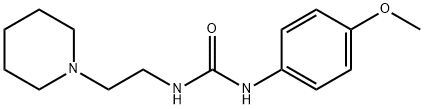 1-(4-methoxyphenyl)-3-(2-piperidin-1-ylethyl)urea Struktur