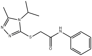 2-[(5-methyl-4-propan-2-yl-1,2,4-triazol-3-yl)sulfanyl]-N-phenylacetamide,899015-66-8,结构式