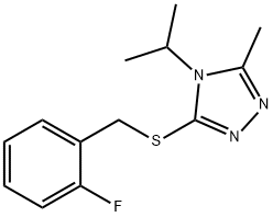 3-[(2-fluorophenyl)methylsulfanyl]-5-methyl-4-propan-2-yl-1,2,4-triazole Structure