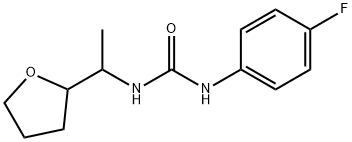 1-(4-fluorophenyl)-3-[1-(oxolan-2-yl)ethyl]urea 化学構造式