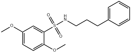 2,5-dimethoxy-N-(3-phenylpropyl)benzenesulfonamide Struktur