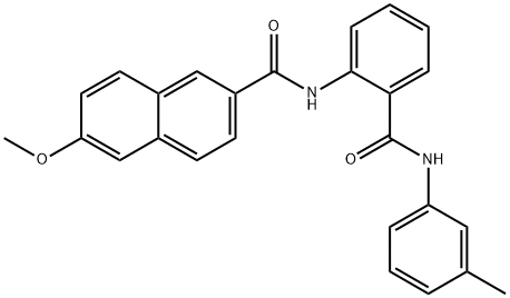 6-methoxy-N-[2-[(3-methylphenyl)carbamoyl]phenyl]naphthalene-2-carboxamide Structure