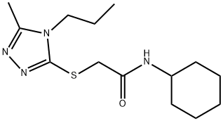 N-cyclohexyl-2-[(5-methyl-4-propyl-1,2,4-triazol-3-yl)sulfanyl]acetamide Structure