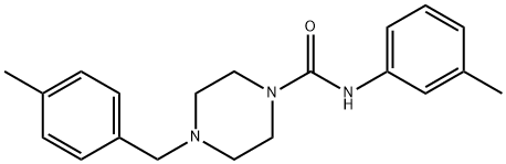 N-(3-methylphenyl)-4-[(4-methylphenyl)methyl]piperazine-1-carboxamide Struktur