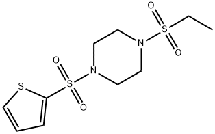 1-ethylsulfonyl-4-thiophen-2-ylsulfonylpiperazine 化学構造式