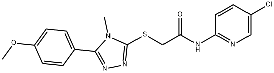 N-(5-chloropyridin-2-yl)-2-[[5-(4-methoxyphenyl)-4-methyl-1,2,4-triazol-3-yl]sulfanyl]acetamide Structure