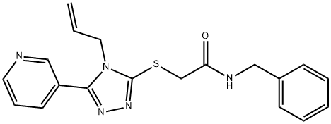 N-benzyl-2-[(4-prop-2-enyl-5-pyridin-3-yl-1,2,4-triazol-3-yl)sulfanyl]acetamide Structure