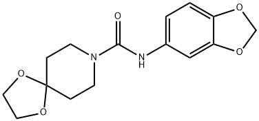 N-(1,3-benzodioxol-5-yl)-1,4-dioxa-8-azaspiro[4.5]decane-8-carboxamide Structure