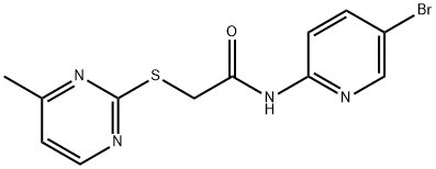 N-(5-bromopyridin-2-yl)-2-(4-methylpyrimidin-2-yl)sulfanylacetamide Struktur