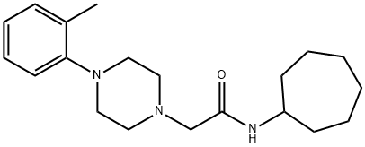 N-cycloheptyl-2-[4-(2-methylphenyl)piperazin-1-yl]acetamide Structure