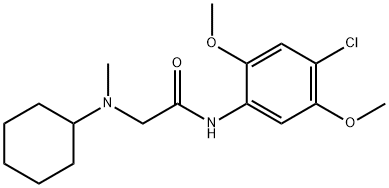 N-(4-chloro-2,5-dimethoxyphenyl)-2-[cyclohexyl(methyl)amino]acetamide Structure