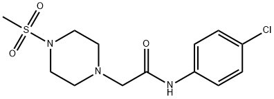 N-(4-chlorophenyl)-2-(4-methylsulfonylpiperazin-1-yl)acetamide Structure