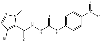 1-[(4-bromo-2-methylpyrazole-3-carbonyl)amino]-3-(4-nitrophenyl)thiourea Structure