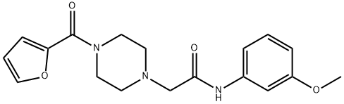 2-[4-(furan-2-carbonyl)piperazin-1-yl]-N-(3-methoxyphenyl)acetamide Structure
