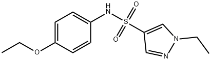 N-(4-ethoxyphenyl)-1-ethylpyrazole-4-sulfonamide 化学構造式