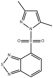 4-(3,5-dimethylpyrazol-1-yl)sulfonyl-2,1,3-benzothiadiazole 化学構造式