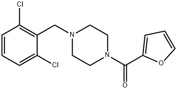 [4-[(2,6-dichlorophenyl)methyl]piperazin-1-yl]-(furan-2-yl)methanone 化学構造式