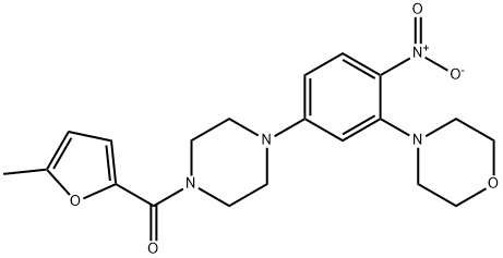 (5-methylfuran-2-yl)-[4-(3-morpholin-4-yl-4-nitrophenyl)piperazin-1-yl]methanone Structure