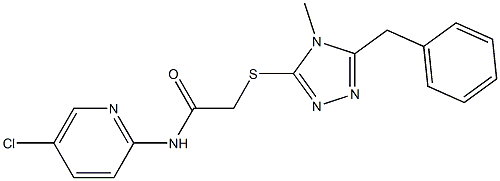 904497-01-4 2-[(5-benzyl-4-methyl-1,2,4-triazol-3-yl)sulfanyl]-N-(5-chloropyridin-2-yl)acetamide