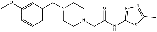 2-[4-[(3-methoxyphenyl)methyl]piperazin-1-yl]-N-(5-methyl-1,3,4-thiadiazol-2-yl)acetamide Structure