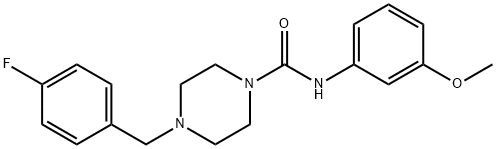 4-[(4-fluorophenyl)methyl]-N-(3-methoxyphenyl)piperazine-1-carboxamide Structure