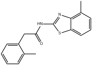 N-(4-methyl-1,3-benzothiazol-2-yl)-2-(2-methylphenyl)acetamide Struktur