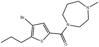 (4-bromo-5-propylthiophen-2-yl)-(4-methyl-1,4-diazepan-1-yl)methanone Structure