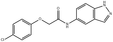2-(4-chlorophenoxy)-N-(1H-indazol-5-yl)acetamide 化学構造式