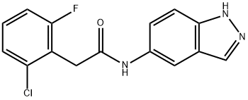 2-(2-chloro-6-fluorophenyl)-N-(1H-indazol-5-yl)acetamide 结构式