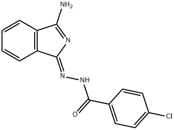 N-[(Z)-(3-aminoisoindol-1-ylidene)amino]-4-chlorobenzamide Struktur