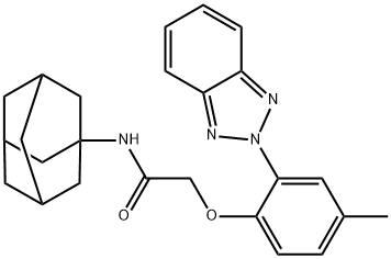 N-(1-adamantyl)-2-[2-(benzotriazol-2-yl)-4-methylphenoxy]acetamide,909245-77-8,结构式