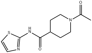 1-acetyl-N-(1,3-thiazol-2-yl)piperidine-4-carboxamide Structure