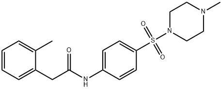 2-(2-methylphenyl)-N-[4-(4-methylpiperazin-1-yl)sulfonylphenyl]acetamide Structure