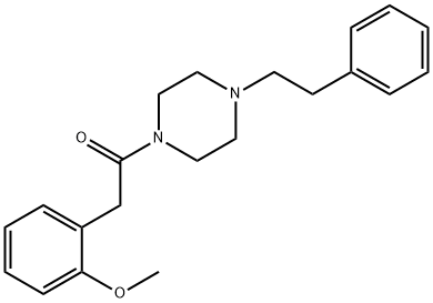 2-(2-methoxyphenyl)-1-[4-(2-phenylethyl)piperazin-1-yl]ethanone 结构式