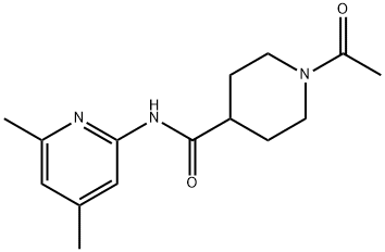 1-acetyl-N-(4,6-dimethylpyridin-2-yl)piperidine-4-carboxamide Struktur