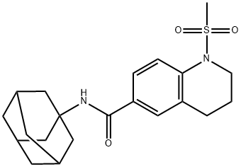N-(1-adamantyl)-1-methylsulfonyl-3,4-dihydro-2H-quinoline-6-carboxamide Struktur