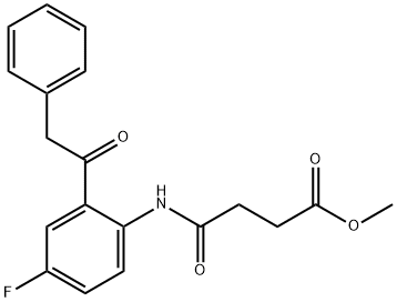 methyl 4-[4-fluoro-2-(2-phenylacetyl)anilino]-4-oxobutanoate Struktur