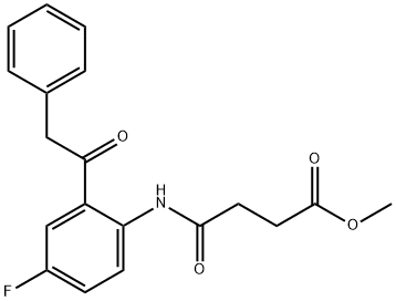 methyl 4-[4-fluoro-2-(2-phenylacetyl)anilino]-4-oxobutanoate,924823-81-4,结构式