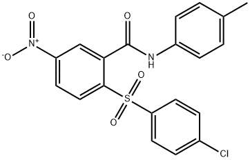 2-(4-chlorophenyl)sulfonyl-N-(4-methylphenyl)-5-nitrobenzamide,924826-48-2,结构式