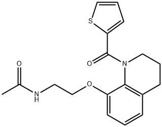 N-[2-[[1-(thiophene-2-carbonyl)-3,4-dihydro-2H-quinolin-8-yl]oxy]ethyl]acetamide Structure