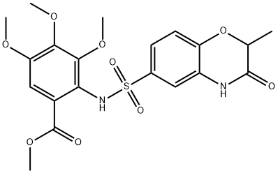 methyl 3,4,5-trimethoxy-2-[(2-methyl-3-oxo-4H-1,4-benzoxazin-6-yl)sulfonylamino]benzoate,924842-29-5,结构式