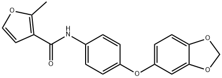 N-[4-(1,3-benzodioxol-5-yloxy)phenyl]-2-methylfuran-3-carboxamide Structure