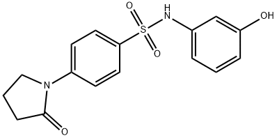 N-(3-hydroxyphenyl)-4-(2-oxopyrrolidin-1-yl)benzenesulfonamide Structure