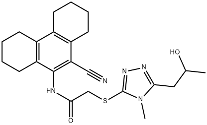 931586-68-4 N-(10-cyano-1,2,3,4,5,6,7,8-octahydrophenanthren-9-yl)-2-[[5-(2-hydroxypropyl)-4-methyl-1,2,4-triazol-3-yl]sulfanyl]acetamide