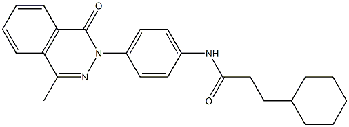 3-cyclohexyl-N-[4-(4-methyl-1-oxophthalazin-2-yl)phenyl]propanamide Struktur