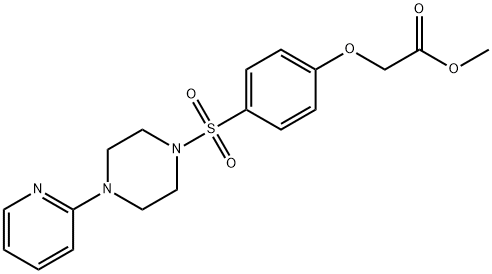 methyl 2-[4-(4-pyridin-2-ylpiperazin-1-yl)sulfonylphenoxy]acetate Struktur