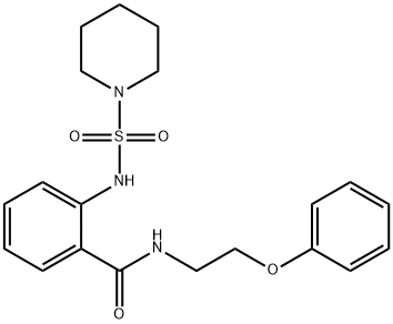 N-(2-phenoxyethyl)-2-(piperidin-1-ylsulfonylamino)benzamide Structure