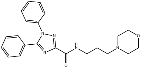 N-(3-morpholin-4-ylpropyl)-1,5-diphenyl-1,2,4-triazole-3-carboxamide Struktur