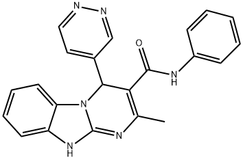 2-methyl-N-phenyl-4-pyridazin-4-yl-1,4-dihydropyrimido[1,2-a]benzimidazole-3-carboxamide,933899-97-9,结构式